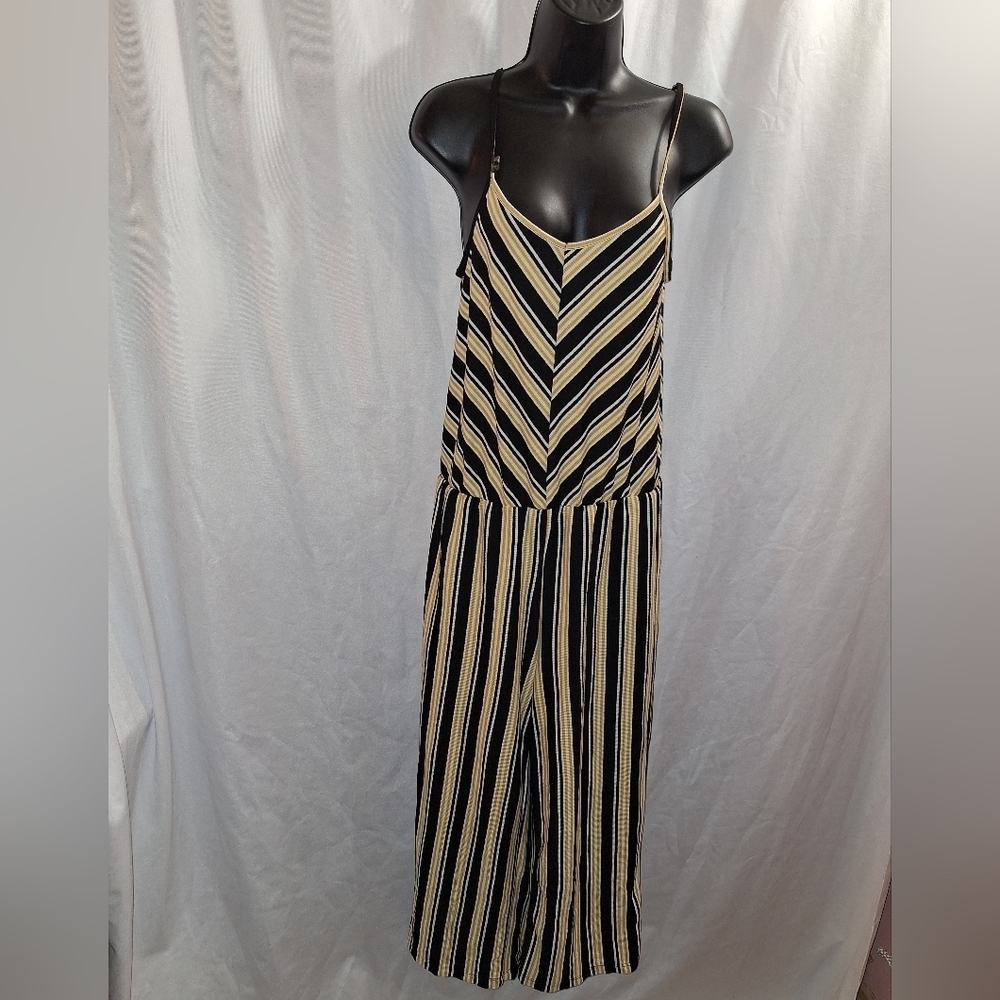 Just be striped jumpsuit size medium